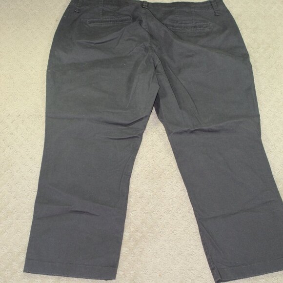 Lee Size 16M Cropped Grey Tailored Slim Straight Leg Chino Pants - Picture 2 of 5
